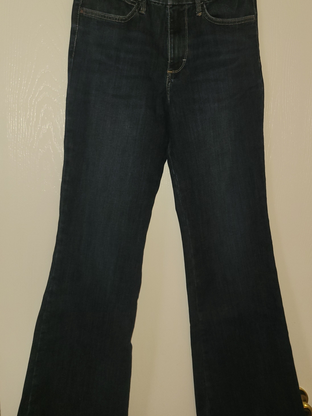Women's Dark Blue Wide-Leg Flare Jeans